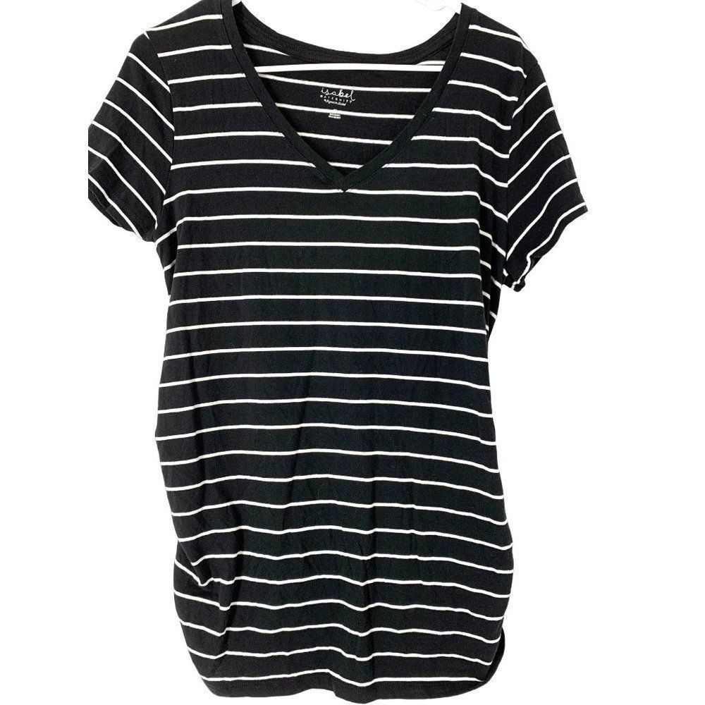 Isabel Target Maternity T-shirt Top XL Short Sleeve 5328 Ruched Sides